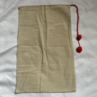 Sack Gift New Big Canvas Santa Christmas Canvas Santa Poms Bag Personalize 17x27