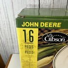 Gibson John Deere Dinnerware Set 16 Piece Tractor Dishes Service For 4