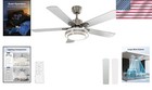 Remote-controlled Brushed Nickel Ceiling Fan  52 Inch