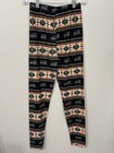 Leggings Depot Fair Isle Reindeer Snowflake Leggings One Size Os Black Holiday