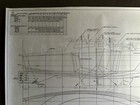 Vintage Original Sloop Boat Drawing Blueprint Plan Nautical Decor Maritime