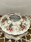 Vtg Mz Austria Hair Receiver 933 Pink Roses Gold Trim Victorian Antique 3x4