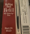 Two  2  Genuine Cross Rolling Ball 8523 Refills Selectip Pen Black Ink Nos