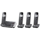Black - Panasonic Link2cell Bluetooth Dect 6 0 Expandable Cordless Phone System