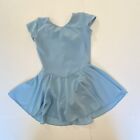 Child Ballet Dress Blue Dance Size Small 6 Short Sleeve Sheer Skirt