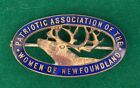 Brooch badge  patriotic Association Of The Women Of Newfoundland   Gilt   Enamel