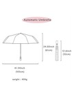 Strong Windproof Stick Compact Umbrella For Rain  One-click Automatic Open And C