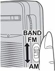 Panasonic Am fm Portable Radio  Rf-p50d  Battery Operated Pocket Radio