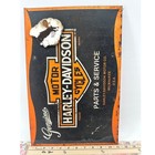 Vintage Harley-davidson Parts   Service Metal Sign Eagle Stone Art 16 5x11 5