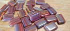 Mosaic Squares Fused Vintage Bohemian Flat Back Cabochons Uranium Glass