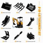 Mini Excavator 1 5ton 13 5hp Epa Engine Hydraulic Thumb Digger   8 Attachments
