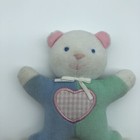Vintage Eden Rock A Bye Baby 6  Bear Rattle Pastel Terry Cloth Needs Cleaned