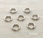 30pcs  6mm Sterling Silver Round Split Jump Ring 925 Key Chain Style R16s 