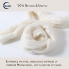 Merino Wool Roving Top For Spinning And Felting - 100  Natural Undyed  5 3oz