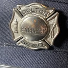 Vintage Fire Department Dress Hat W Engineer Badge  Dolton Fd    