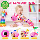 Baby Sensory Plush Crinkle Rattle Stuffed Toy For Infant Newborn Tummy Time Gift