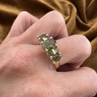 Vintage 14k Yellow Gold 2 36ctw Green Moldavite Ring Size 9 75 3g