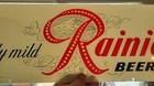 Rainier Beer Reverse On Glass Motion Moving Sign Part Washington Vintage 1950s