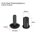 Push Clip Rivet 4mm X 8mm Pcb Circuit Panel Nylon Fastener Black 50pcs