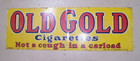 Vintage Old Gold Cigarettes Tin Sign Original Tobacco Advertising Sign