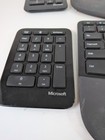 Lot Of 2 Microsoft Sculpt Ergonomic Keyboard 1559 With Number Keypads -no Dongle
