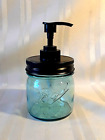 Ball Blue Half 1 2 Pint Soap   Lotion Dispenser Pump       Mason Jar - Black