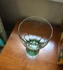 Vtg Coca Cola Green Drinking Glass  12oz  l  k    