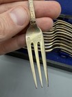 Antique French Sterling Silver Set Of 12 Cocktail Forks  Ca 1902-1923  368 Grams