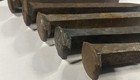 5 Railroad Spikes 6  Lot For Blacksmithing  Crafts  Yard Art  Metalworking