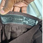 Vintage 100  Pure Merino Wool Pleated Trousers Size 10 Dark Brown Tapered Pants