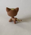 Hasbro Littlest Pet Shop Short Hair Brown Cat Blue Eyes Yellow Hair