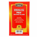 100 Cardboard Gold Perfect Fit Graded Slab Card Sleeves Psa Logo Fast Ship