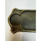 Antique Brass Door Push Plate Victorian Ornate Cast Metal Architectural Hardware