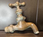 Antique Brass Faucet Bathroom Kitchen Sink Decatur H M Illinois Usa Extra Stamp