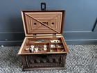 Vintage Max Kline Inc  Sc-1280 Sewing Box With Tray Faux Wood Chest W  Supplies