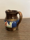 Antique Copper Lustre Small Pitcher Staffordshire 3 5   Mid 1800s