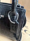 Nwt Coach Andrea Mini Croc Embossed Black Smooth Leather Carryall Cr209 Authenti