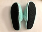 Victoria s Secret Soft Plush Closed Toe Faux Fur Vs Logo Slippers Creme De Mint
