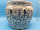 Antique Chinese Porcelain Blue And White Floral Jar  Middle Qing Dynasty   2