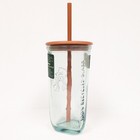Starbucks Recycled Glass Triangle Bottom Cold Cup Tumbler  16 Oz  Grande Brown