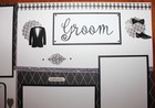 Groom Wedding Scrapbook Pages   2 Each 12 X 12 Handmade Assembled Premade