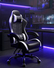 Gaming Chair For Adults  Ergonomic Computer Gaming Chair With Footrest  Height A