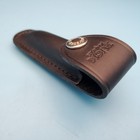 Buck Knives Fixed Blade Knife Sheath Black Leather Belt Pocket Pouch Squire