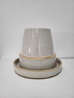 Buckeye Pottery Blue Ribbon Vintage Stoneware Chicken Waterer With Base