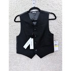 Calvin Klein Suit Vest Boys Size M Black New Formal Wedding Waistcoat K823015