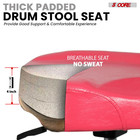 Ergonomic Drum Throne With Backrest 4  Padded Saddle Airlift Stool 441 Lbs Pink