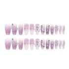 3d Press On Nails Medium Fake Coffin Nails Tips Full Cover Luxury False Nails   