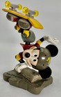 Vintage Walt Disney Mickey Mouse  Skateboarding Bobble Head Resin Figurine