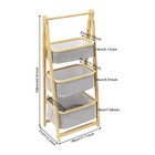 3-tiers Fold Out Storage Foldable Laundry Baskets Laundry Organizer For Home Use