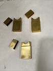 3 Pc Lot- Gillette 2  Piece Blade  Bank  Gold   Vintage Shaving De  Blade Case